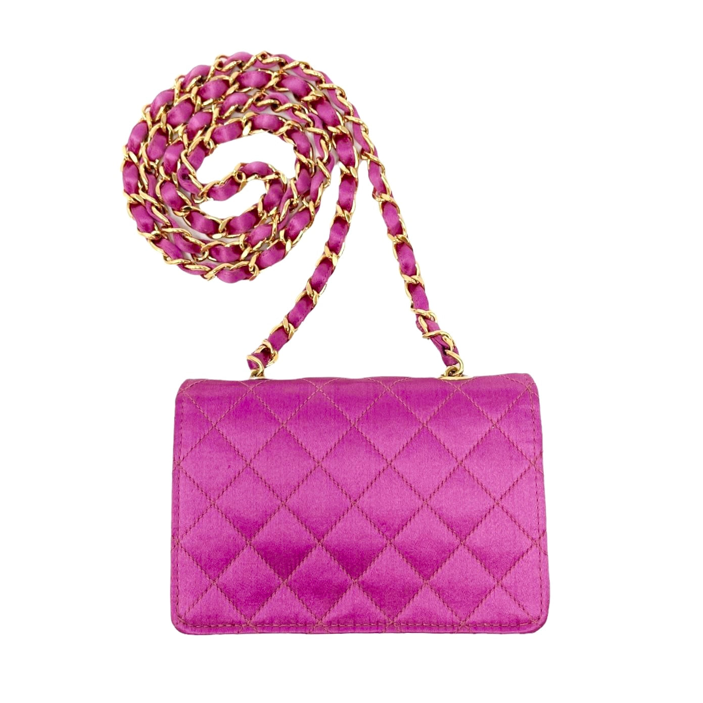 Chanel Matelasse Mini Flap Bag with Top Handle 2023 SS, Pink