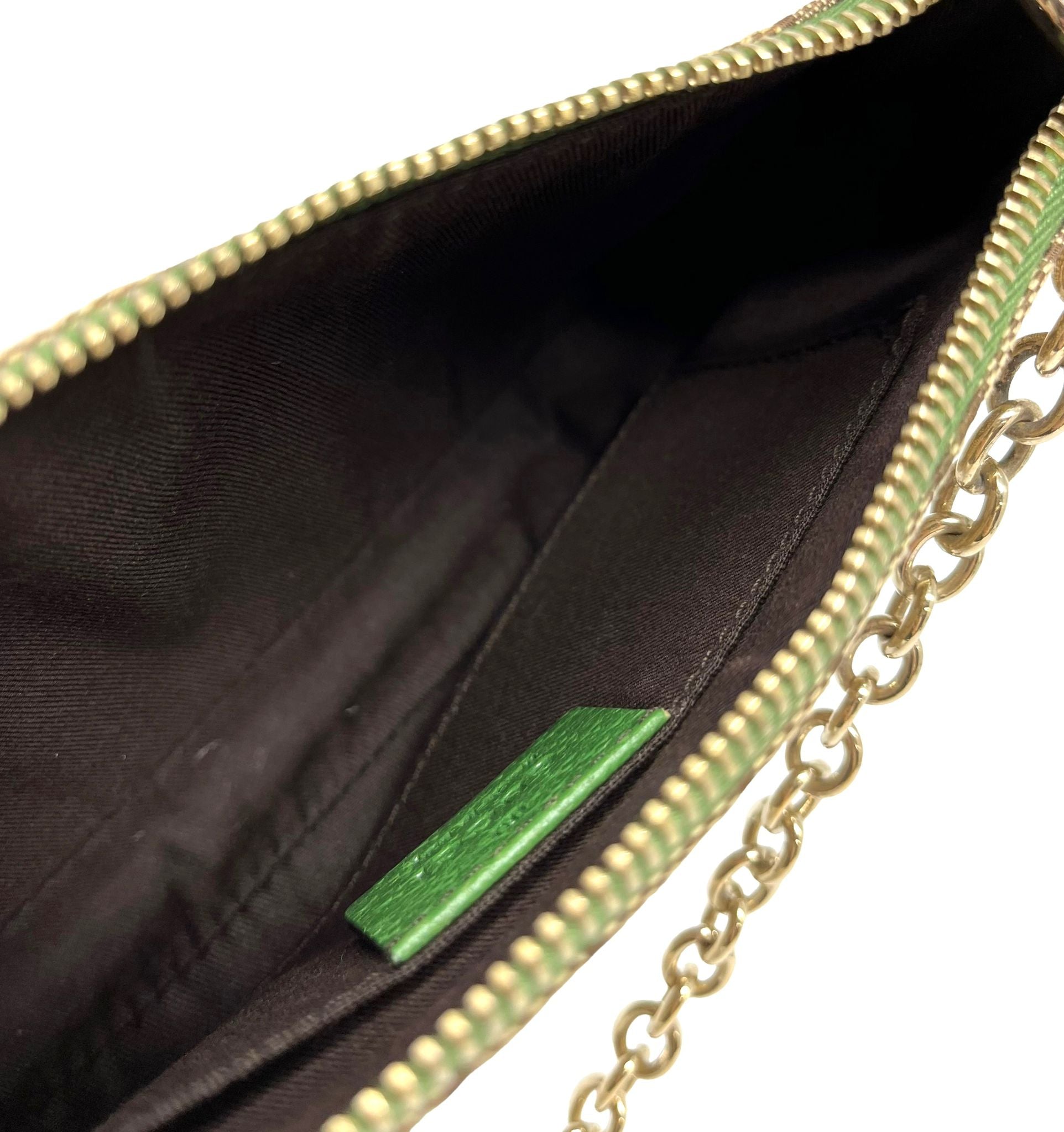 Gucci Green Mini Chain Shoulder Bag