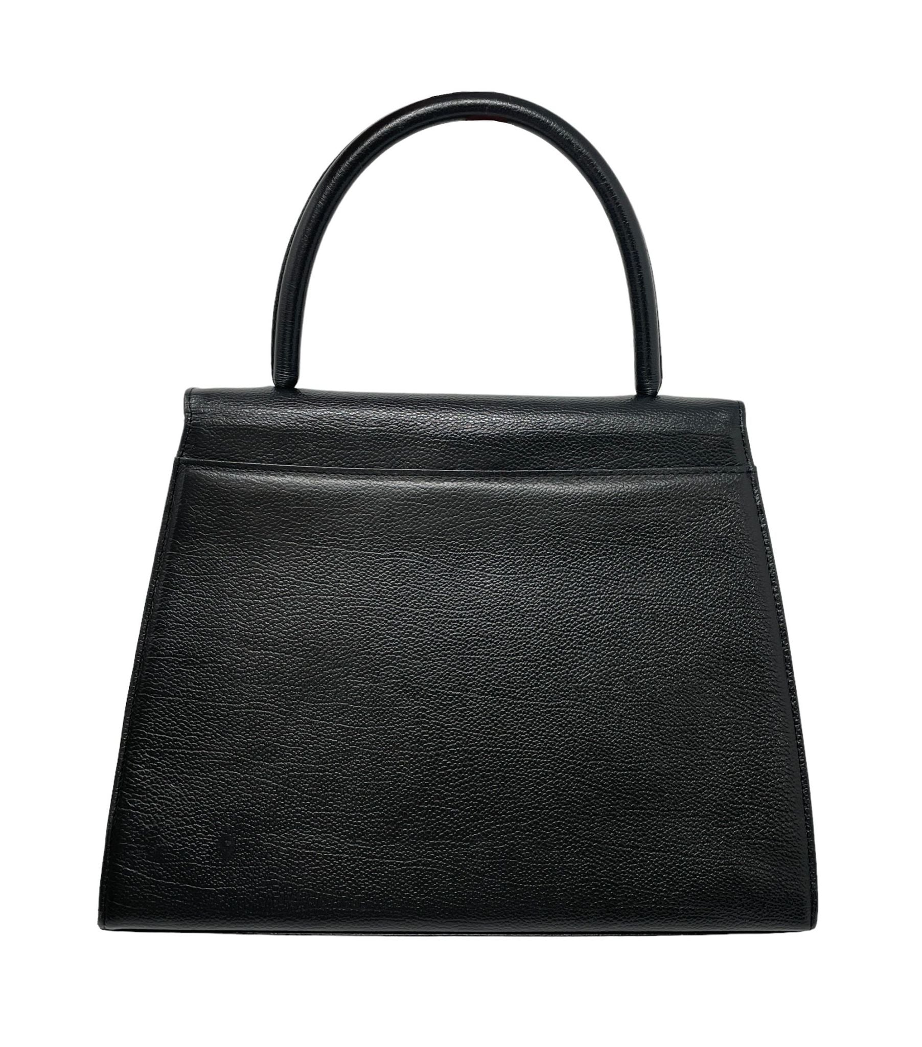 YSL Black Logo Top Handle Bag