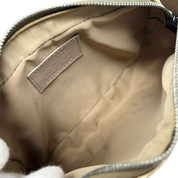 Dior Beige Logo Mini Top Handle Bag
