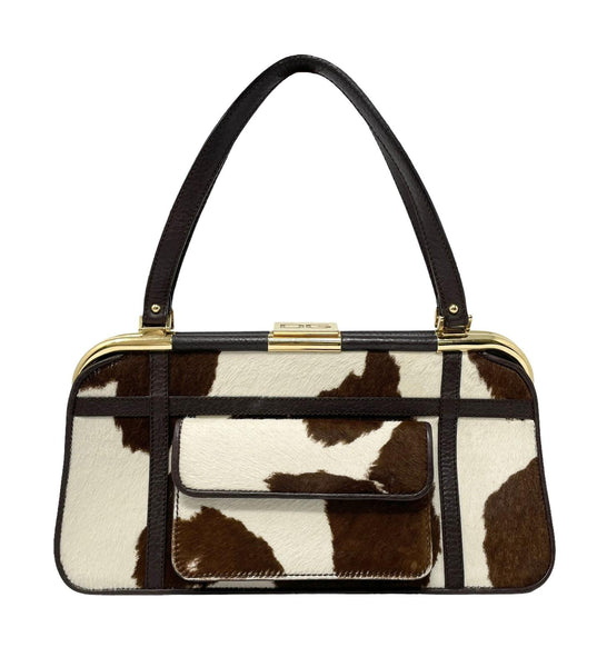 Dolce and gabbana cow print purse Clearance