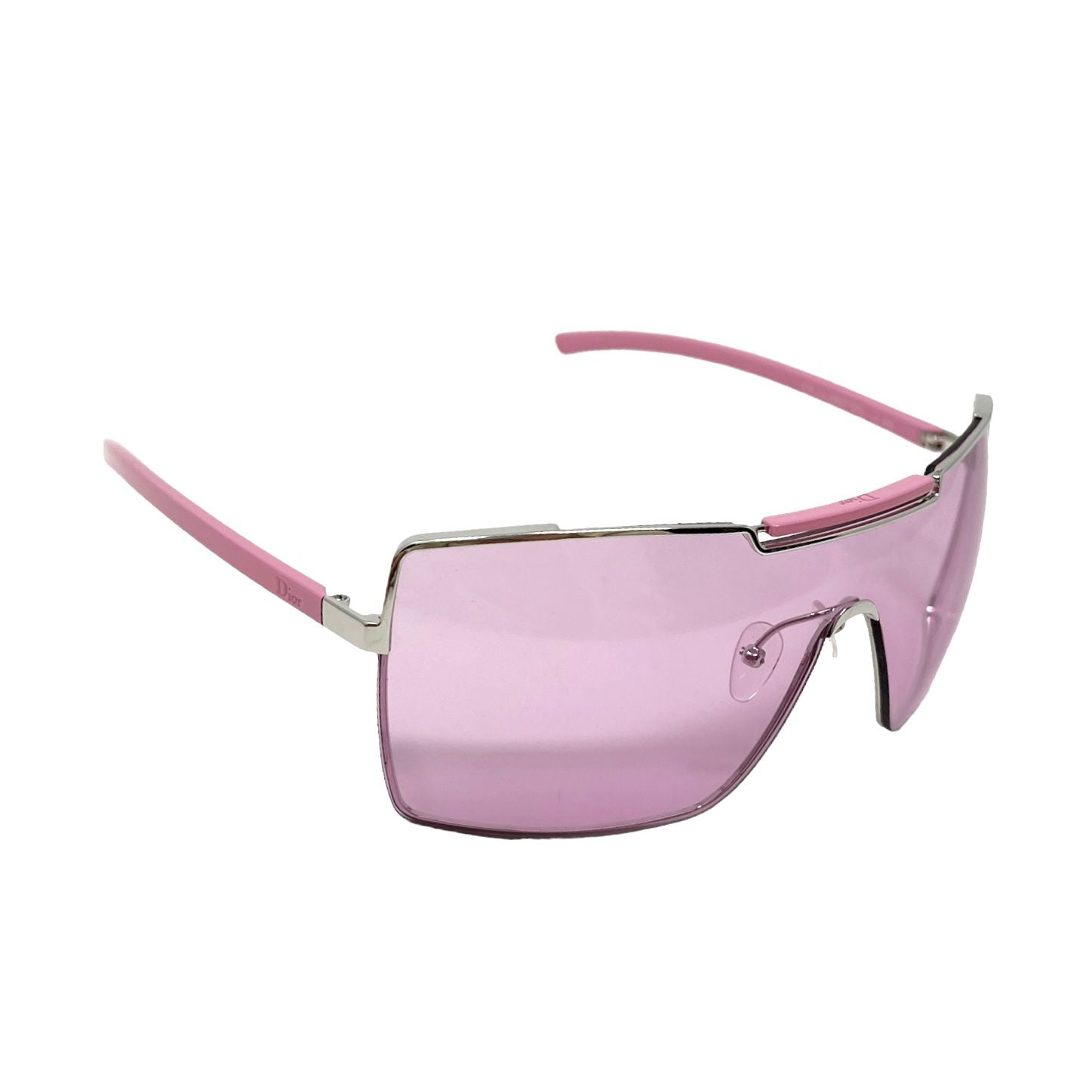 Dior Pink Logo Shield Sunglasses