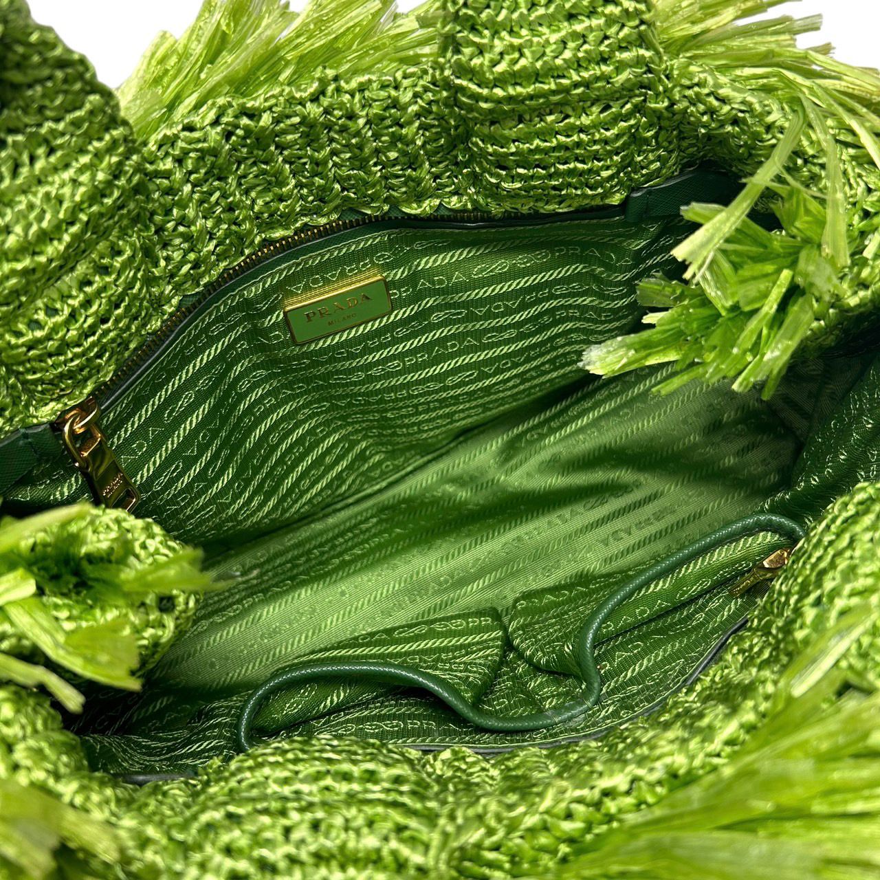 Prada Green Jumbo Fringe Tote – Treasures of NYC