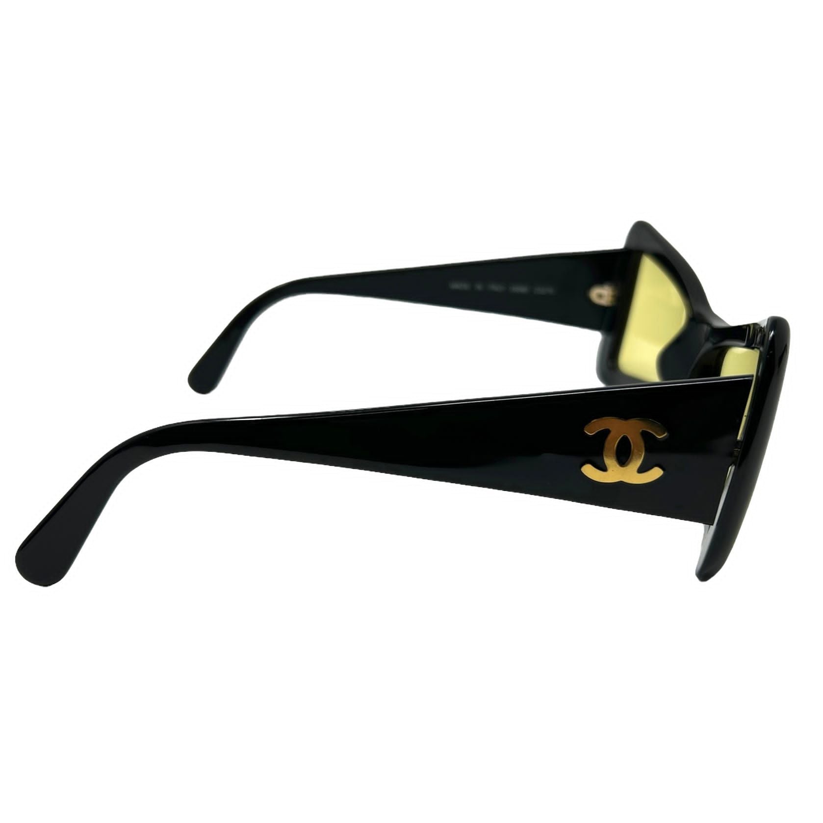 Chanel Yellow Logo Geometric Sunglasses