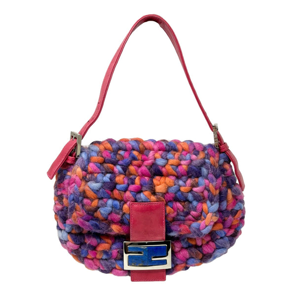 Fendi Multicolor Knit Baguette
