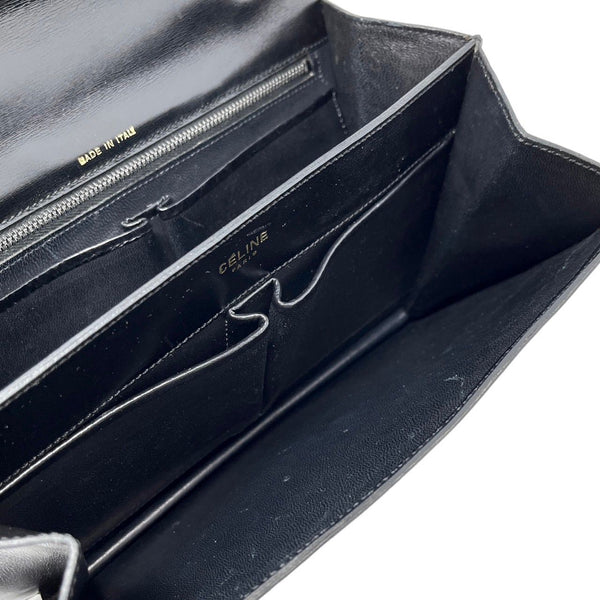 Celine Black Leather Top Handle Bag