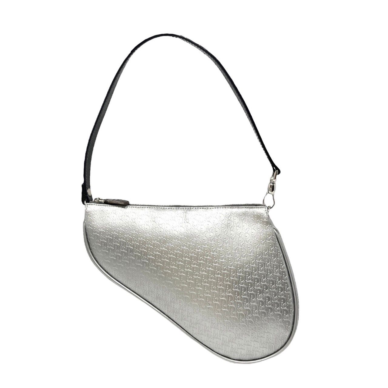 Dior Silver Mini Saddle Bag