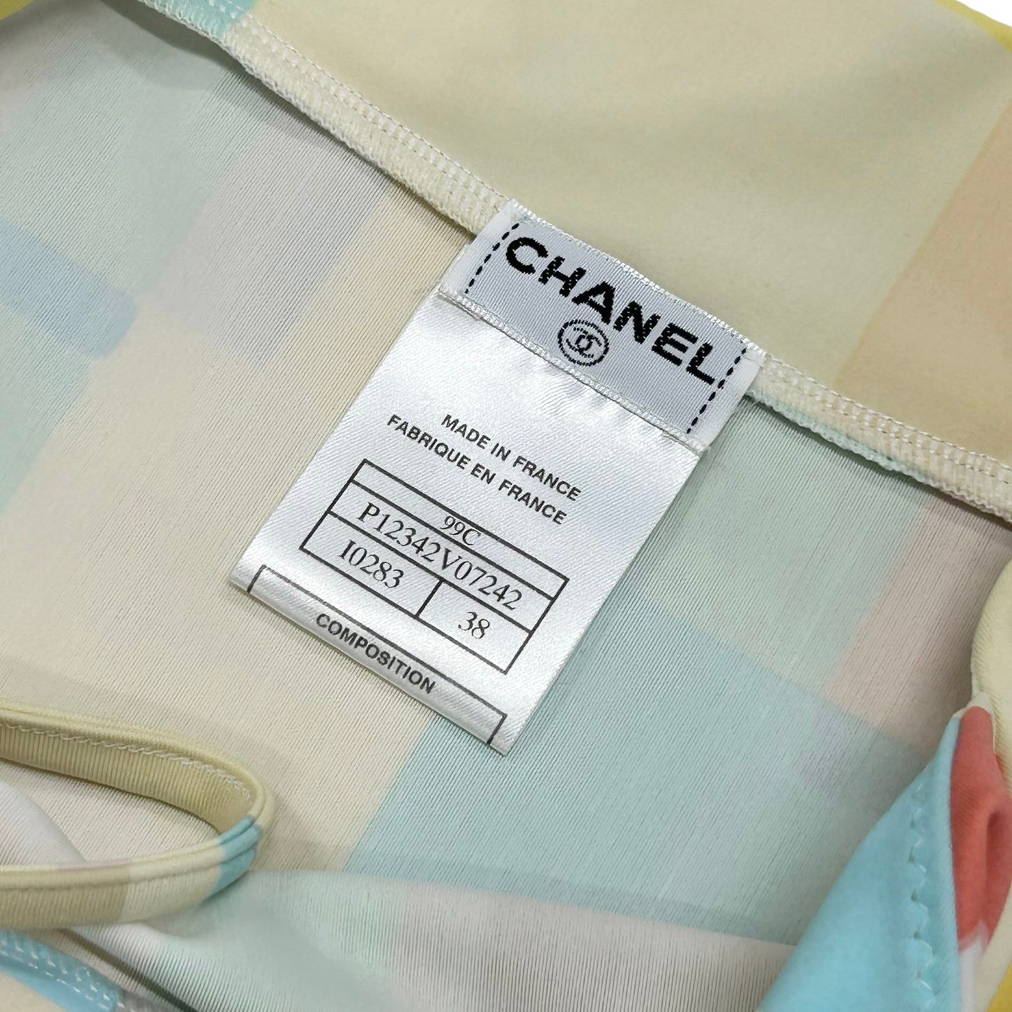 Chanel Pastel Logo Stretch Dress