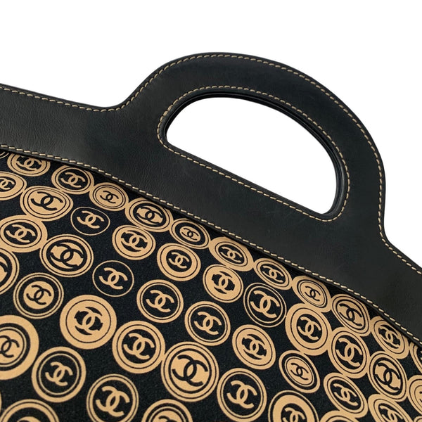 Chanel Logo Coin Top Handle Bag