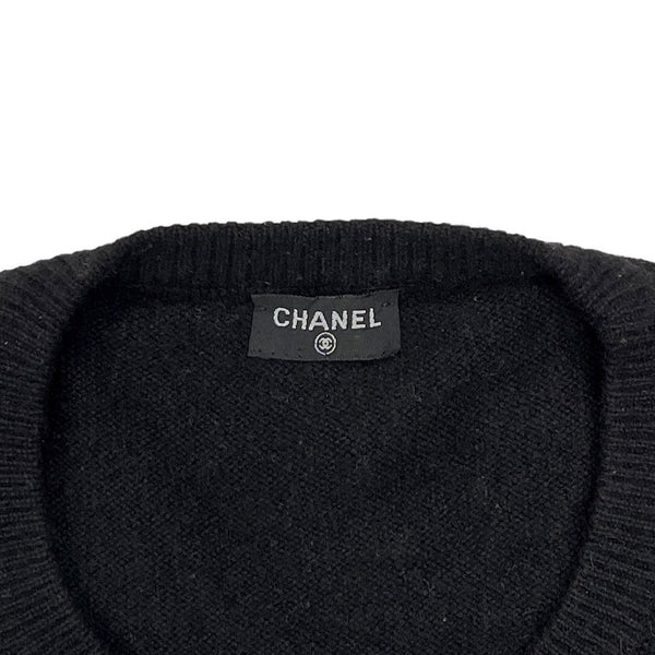 Chanel Black Logo Pocket Sweate