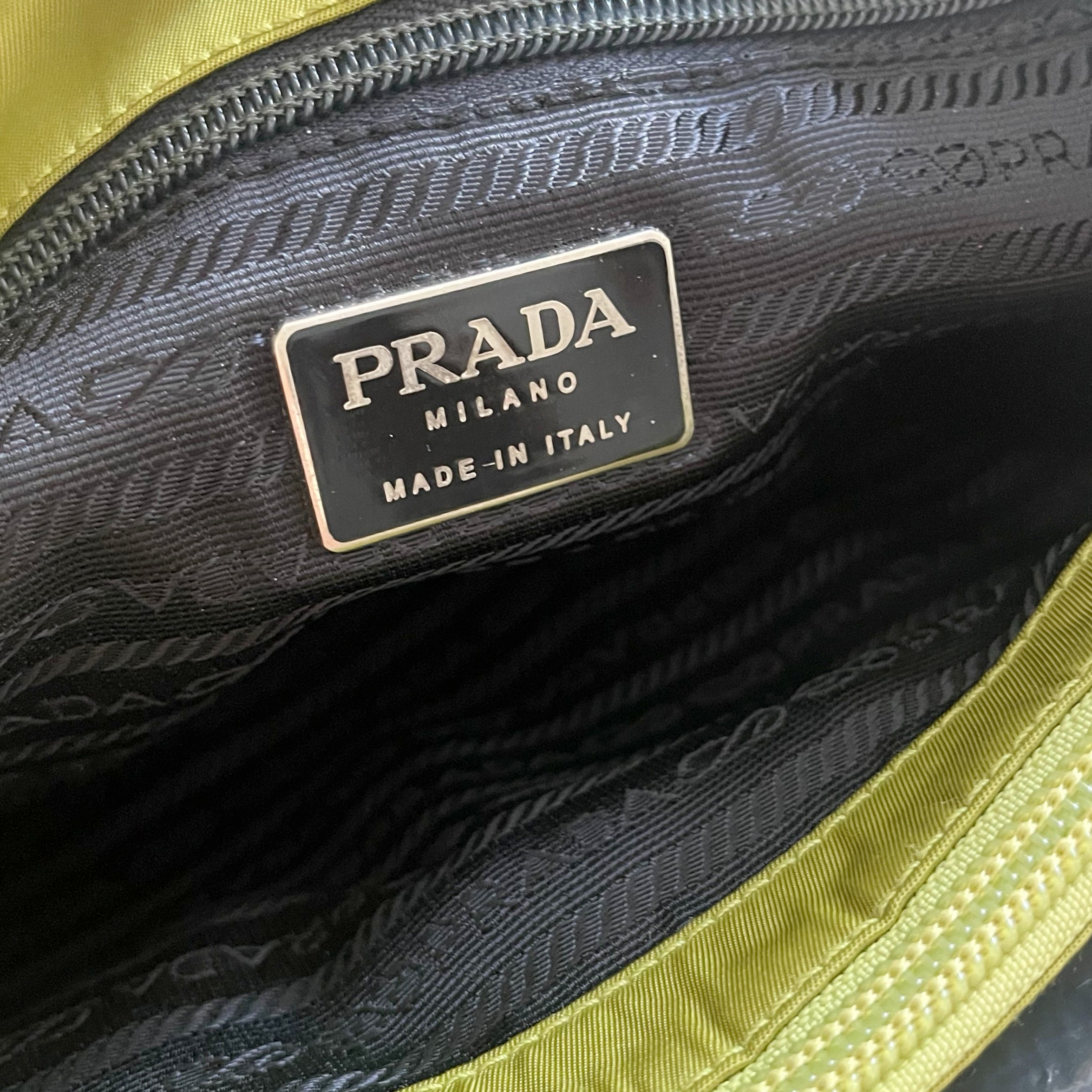 Vintage Prada Lime Green Satin Mini Bag – Treasures of NYC
