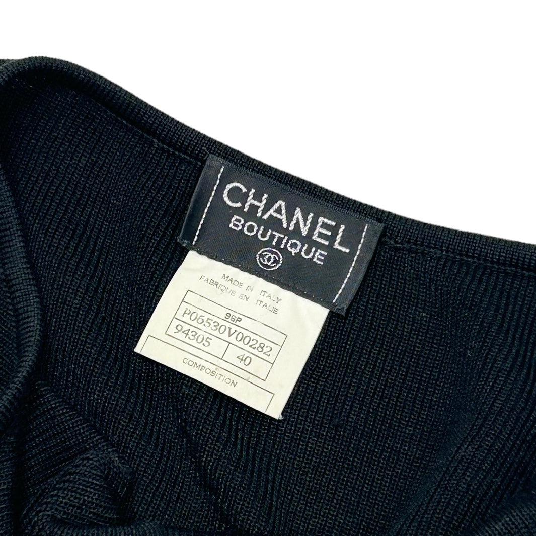 Chanel Black Logo Short Set