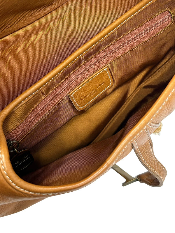 Dior Brown Leather Saddle Bag