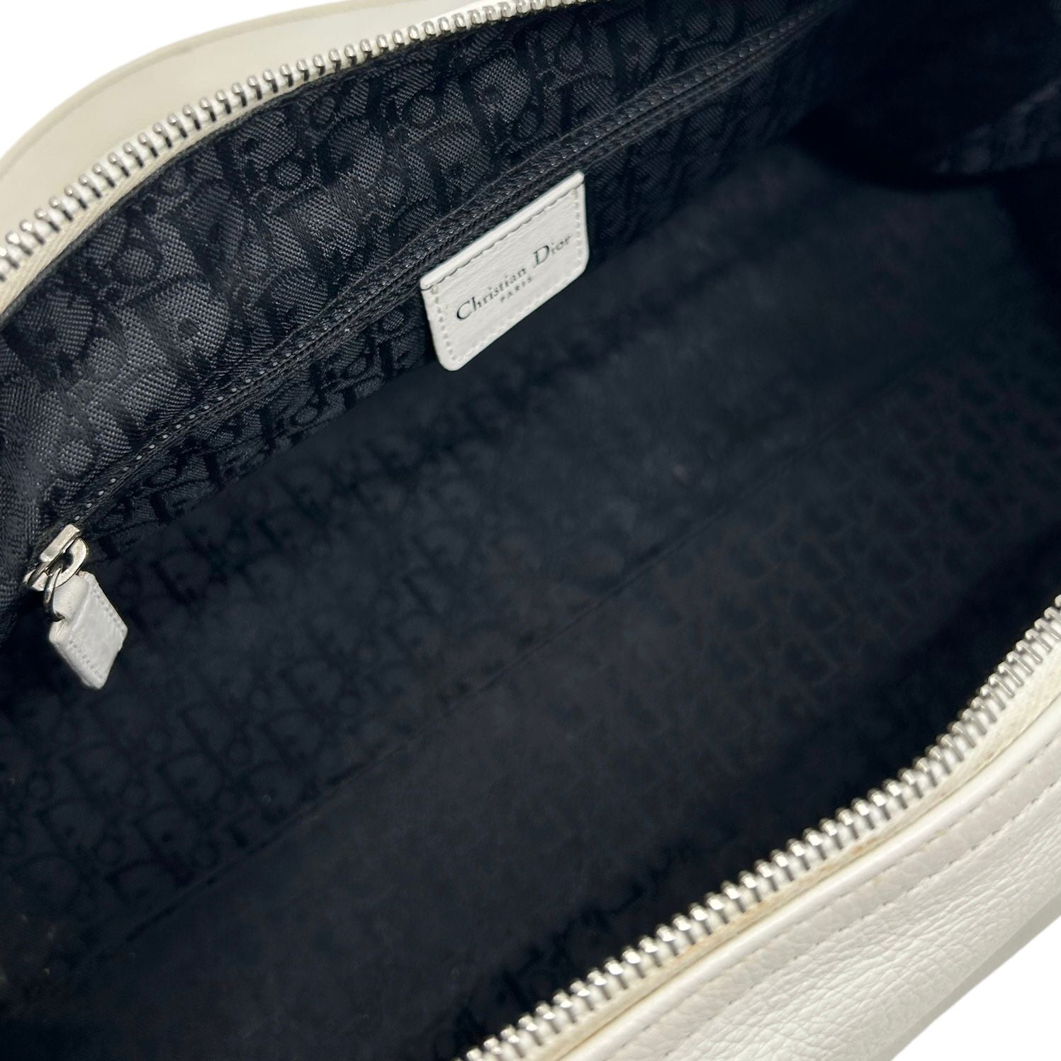 Dior White Logo Hardware Shoulder Bag