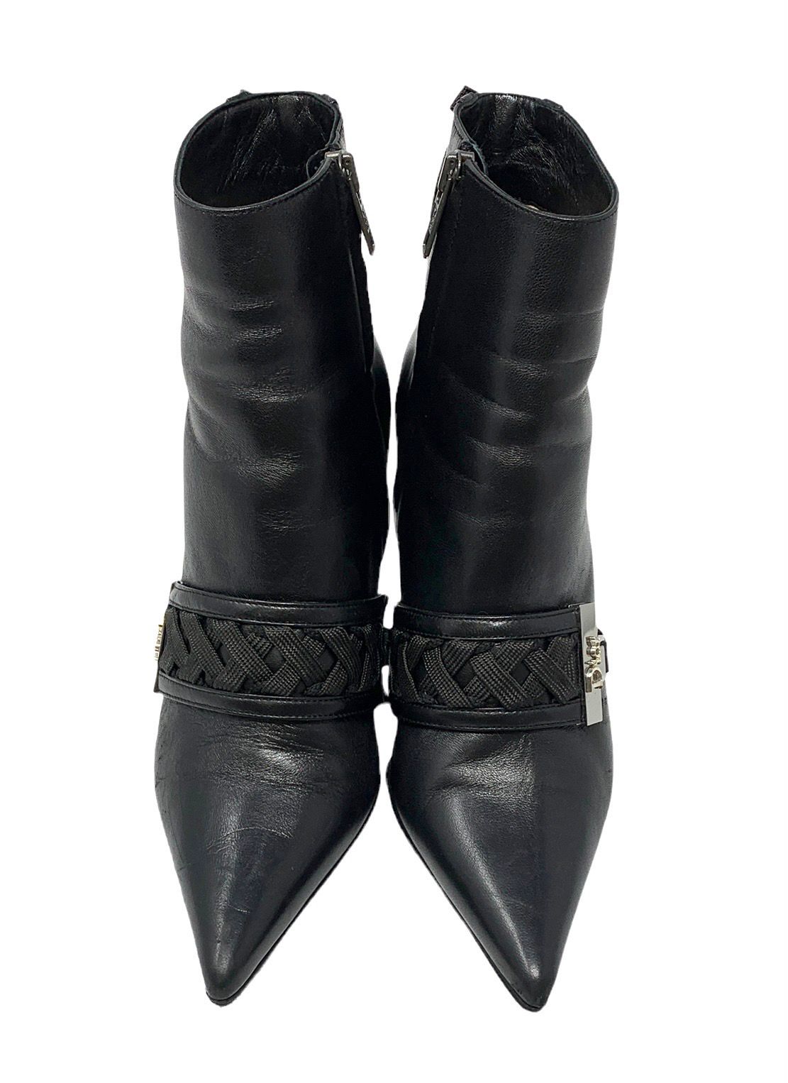 Dior Black Lace Up Logo Boots