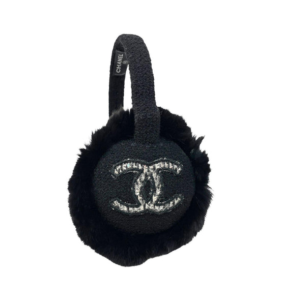 Chanel Black Fur Logo Earmuffs – Treasures of NYC