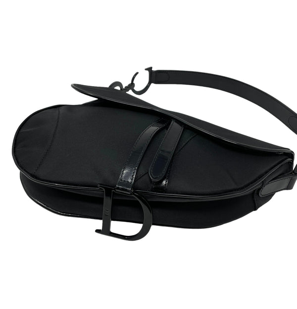 Dior Black Nylon Saddle Bag