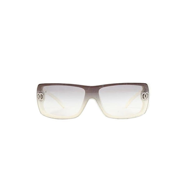 Chanel White Marble Rhinestone Sunglasses - Treasures of NYC