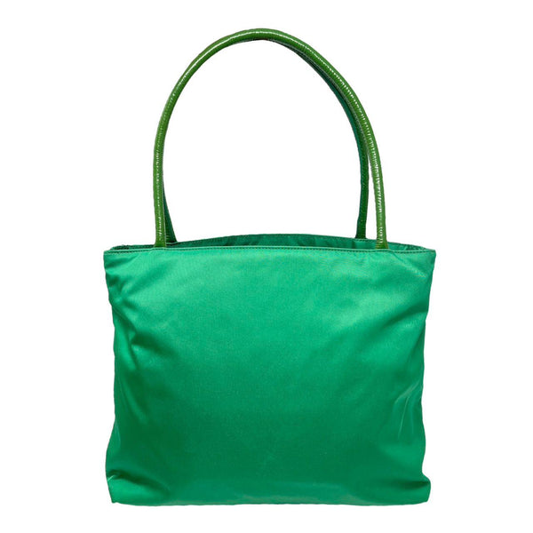 Prada Green Nylon Shoulder Bag