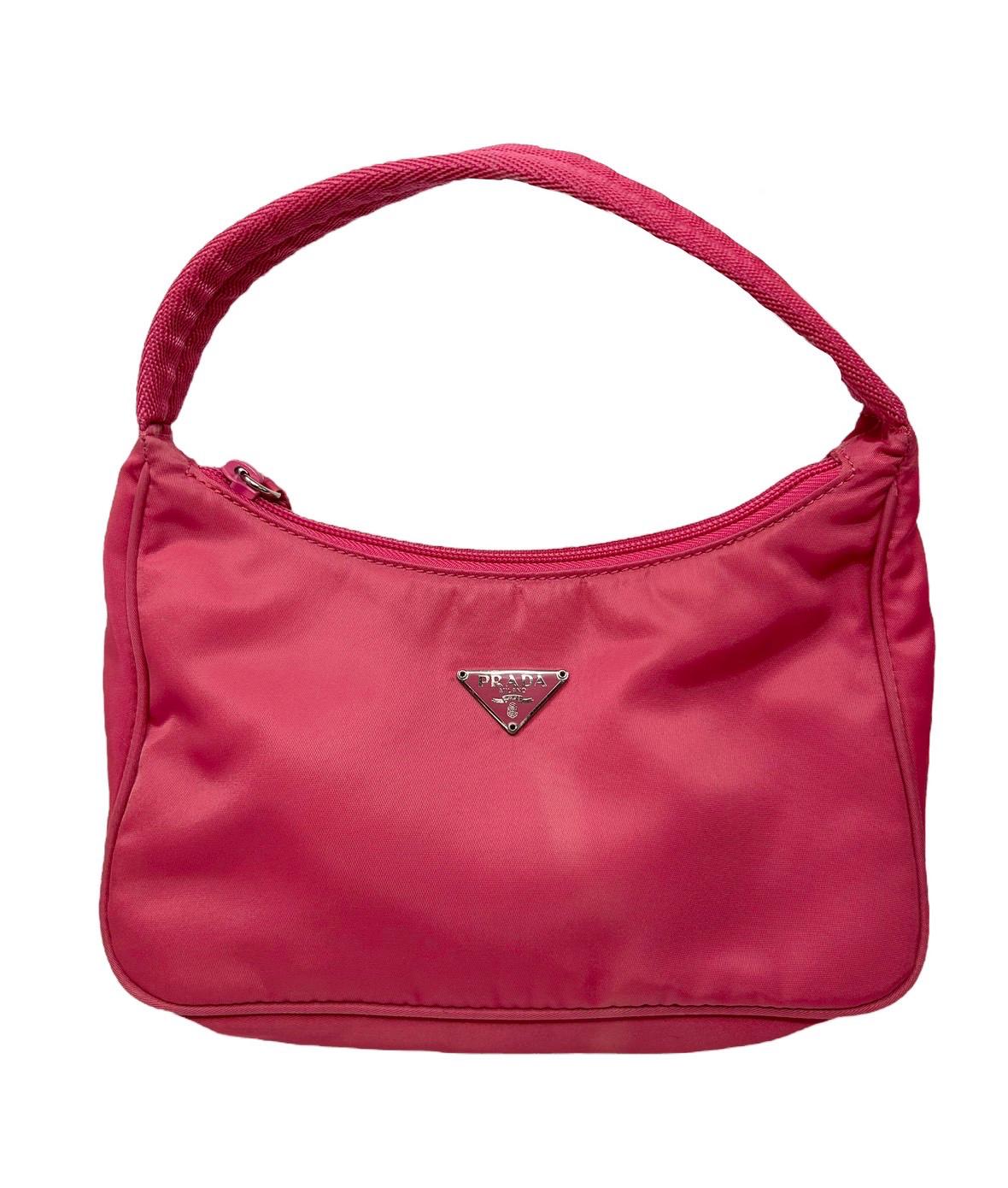 Prada Baby Pink Nylon Shoulder Bag