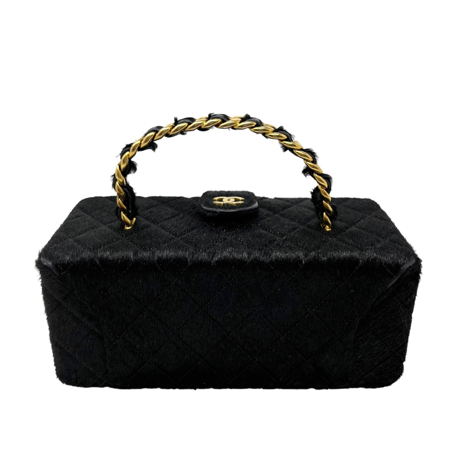 Chanel Black Fur Mini Vanity Bag – Treasures of NYC