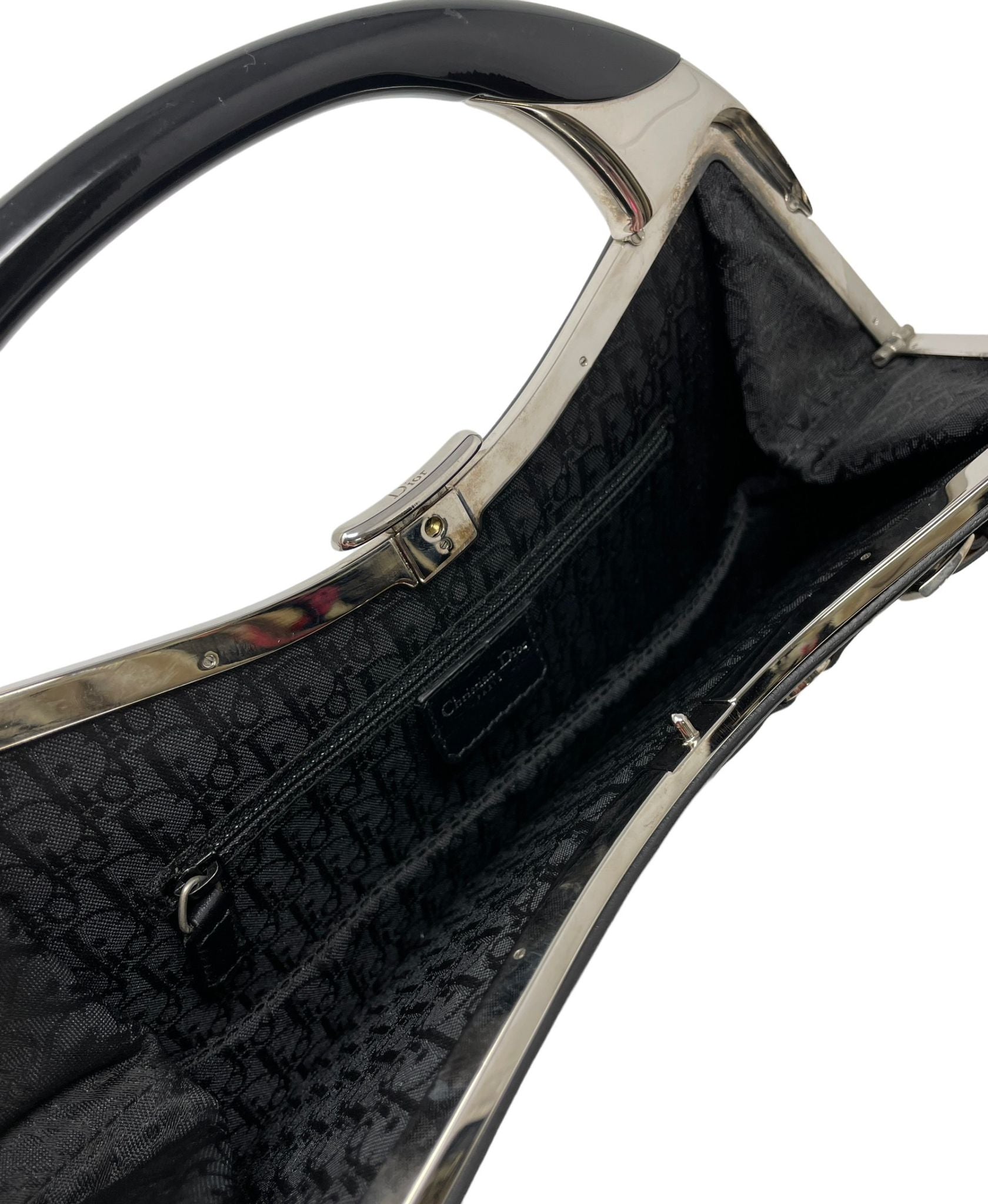 Dior Black Bondage Clutch