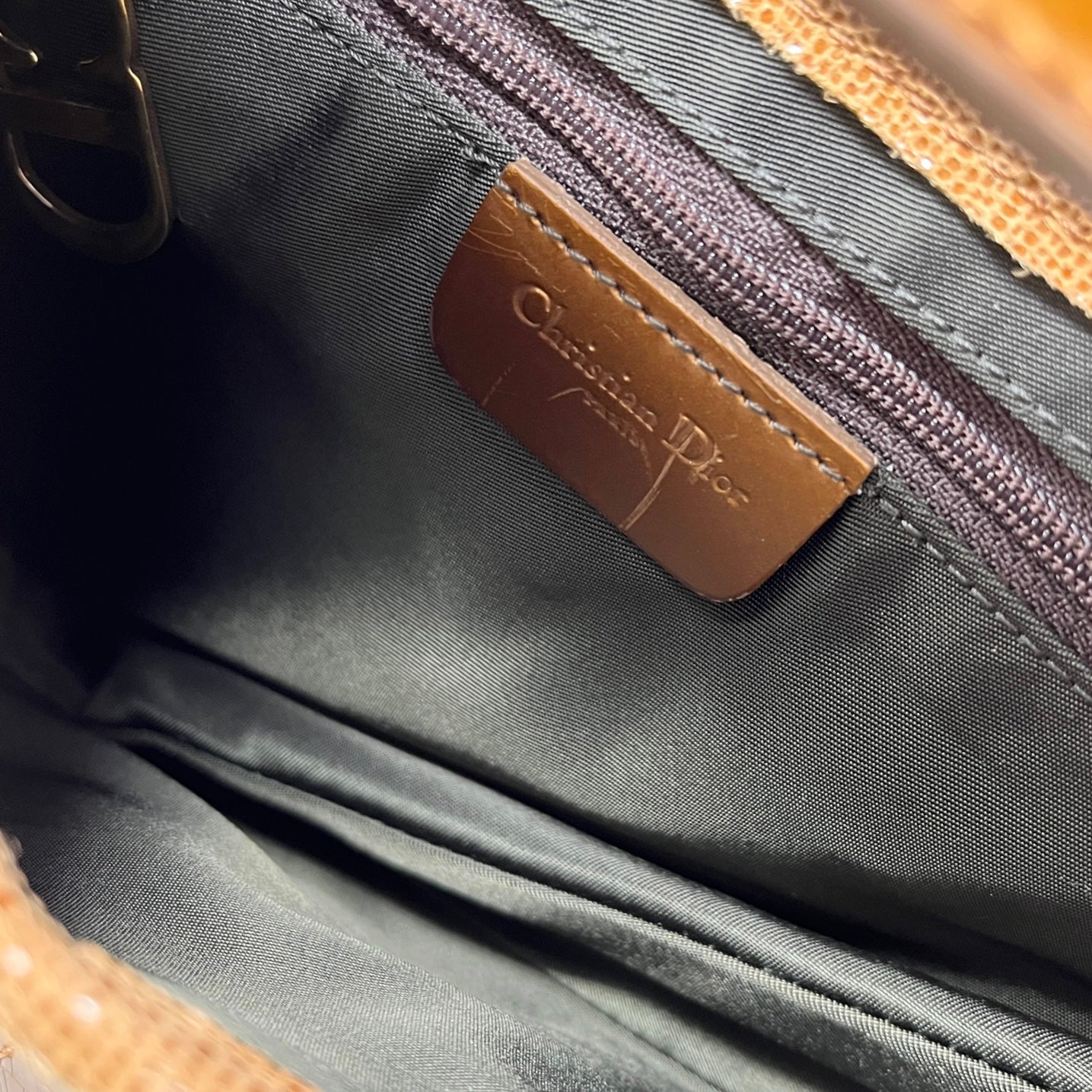 Dior Brown Embossed Saddle Bag – Treasures of NYC