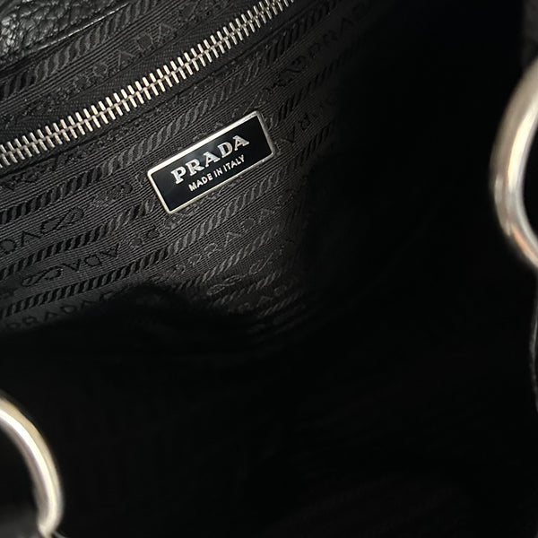 Prada Black Leather Shoulder Bag