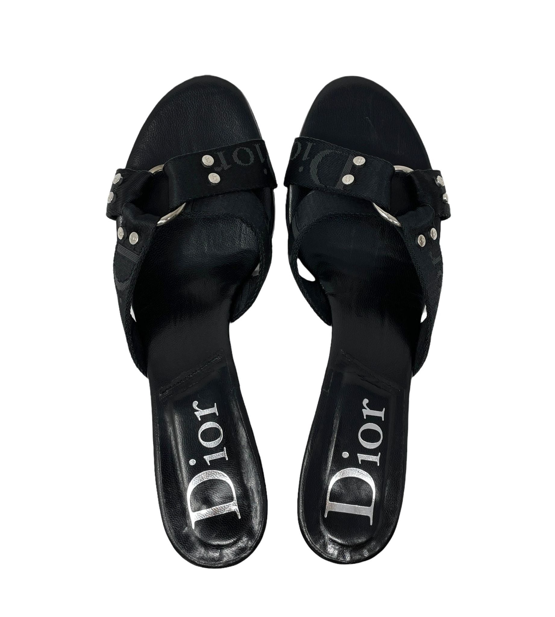 Treasures of NYC - Dior Black Bondage Kitten Heels