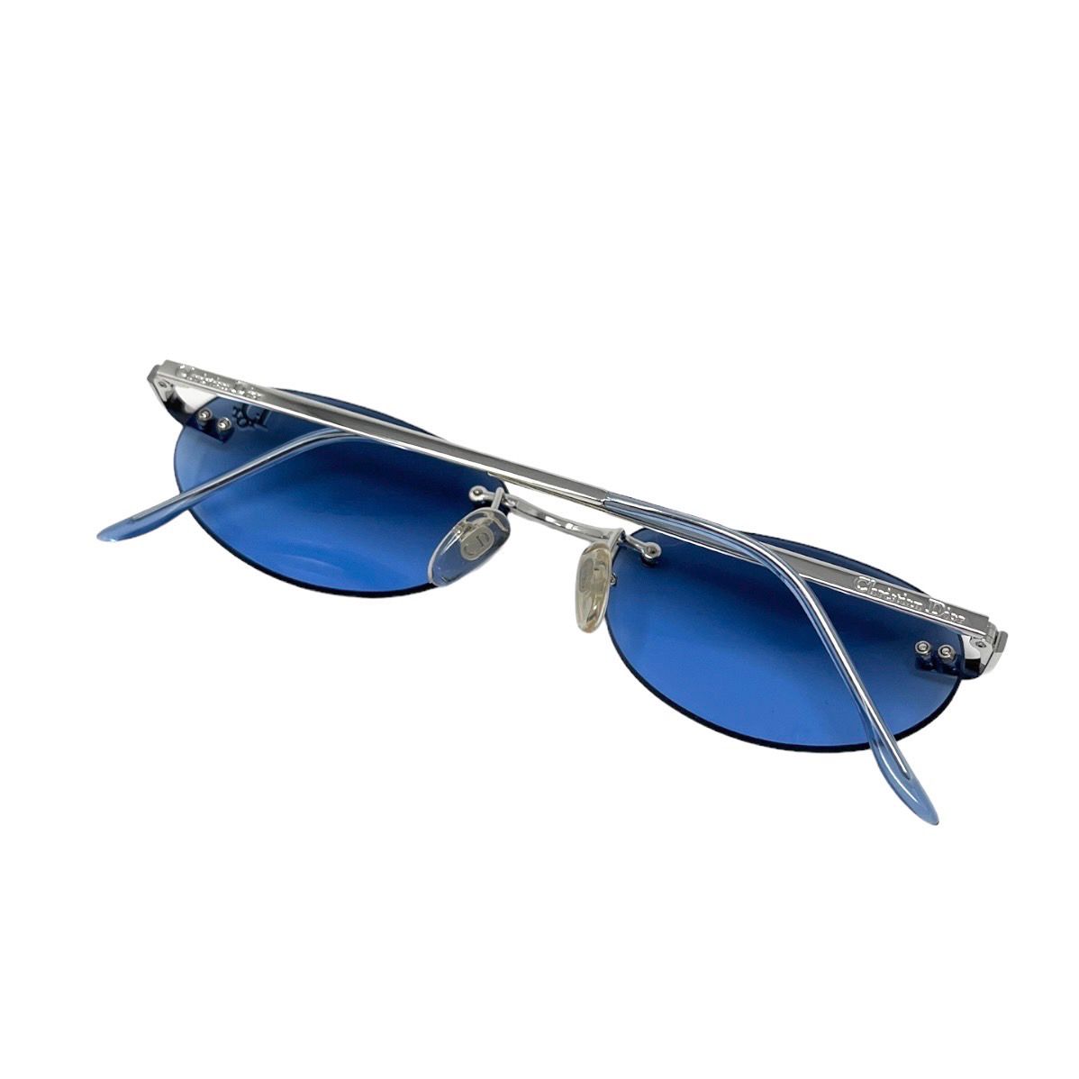 Dior Blue Rimless Mini Sunglasses