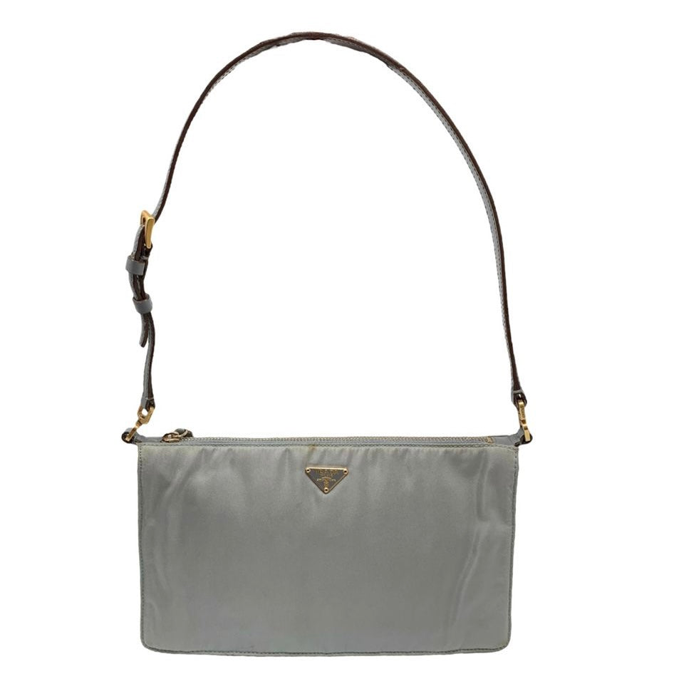 Prada Grey Nylon Mini Shoulder Bag
