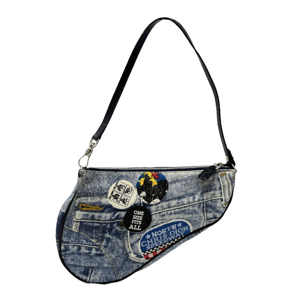 Dior Denim Speedway Mini Saddle Bag