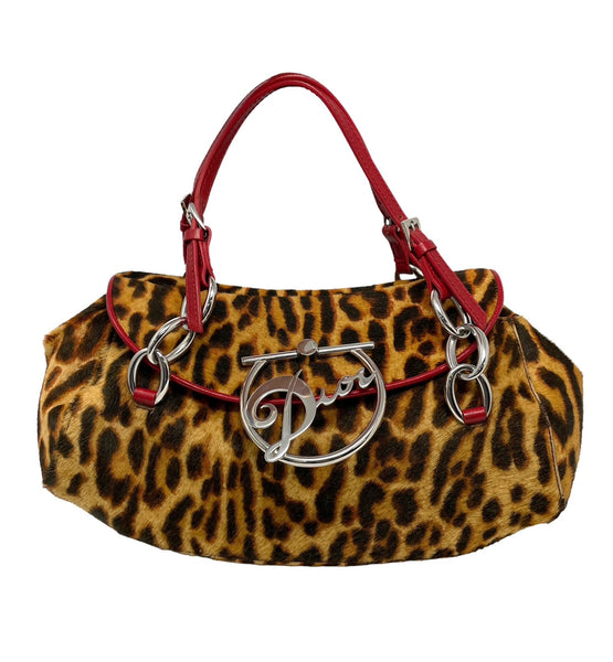 Vintage Dior Cheetah Print Logo Shoulder Bag – Treasures of NYC