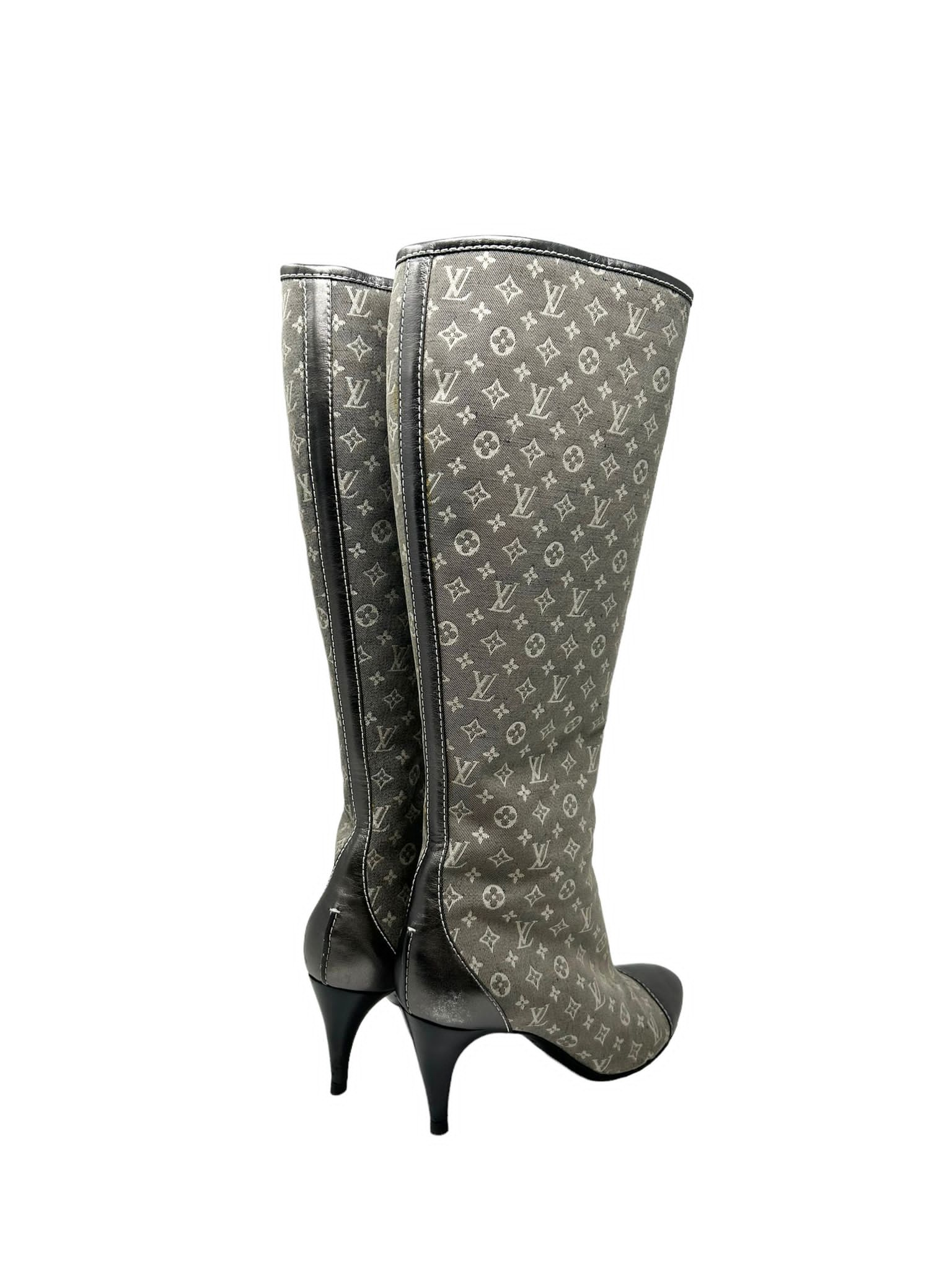 Louis Vuitton Grey Monogram Boots