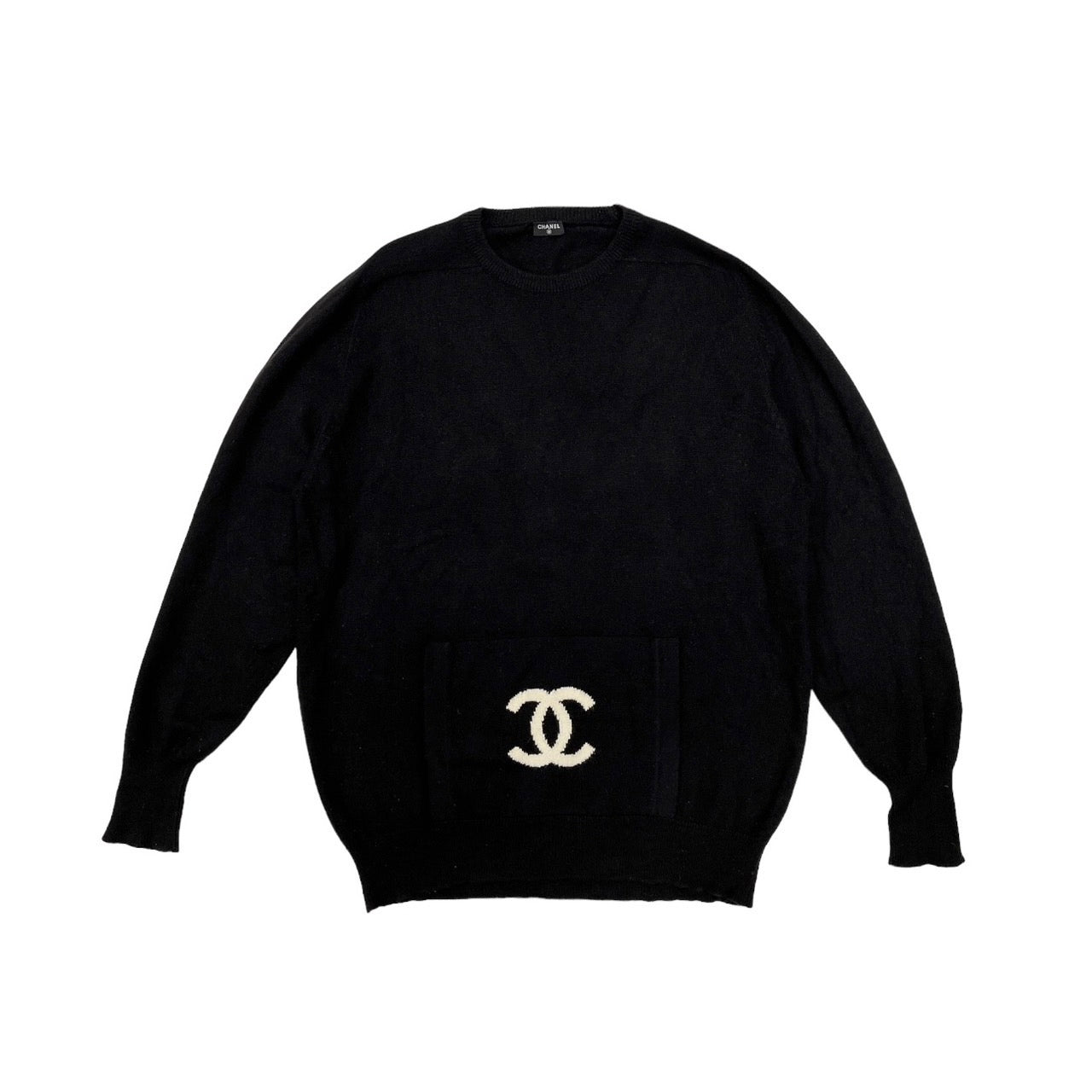 Chanel Sweater P76079 K10943 NS008, Black, 36