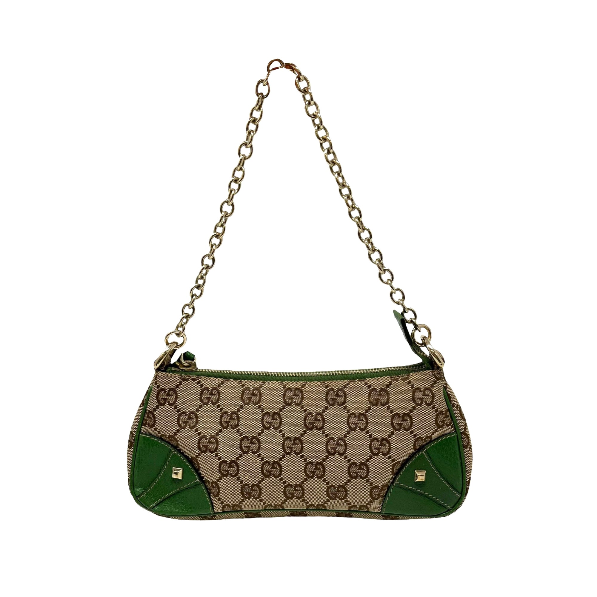 Gucci Green Mini Chain Shoulder Bag