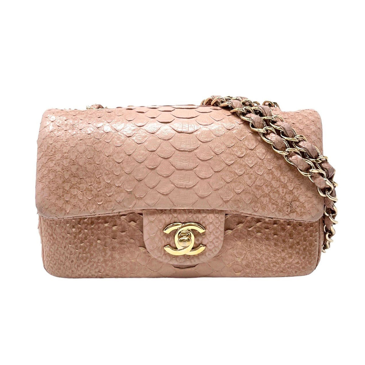 Python Chanel Flap Chanel Python Small Flap Bag – Treasures of NYC