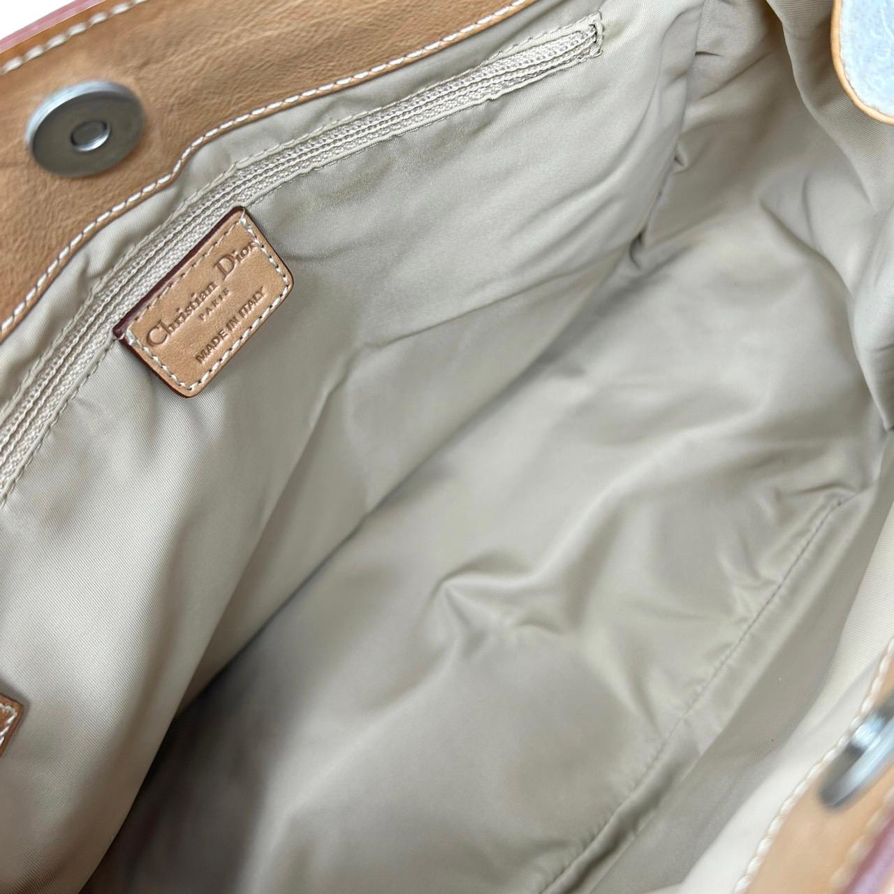 Dior Ivory Logo Pocket Shoulder Bag