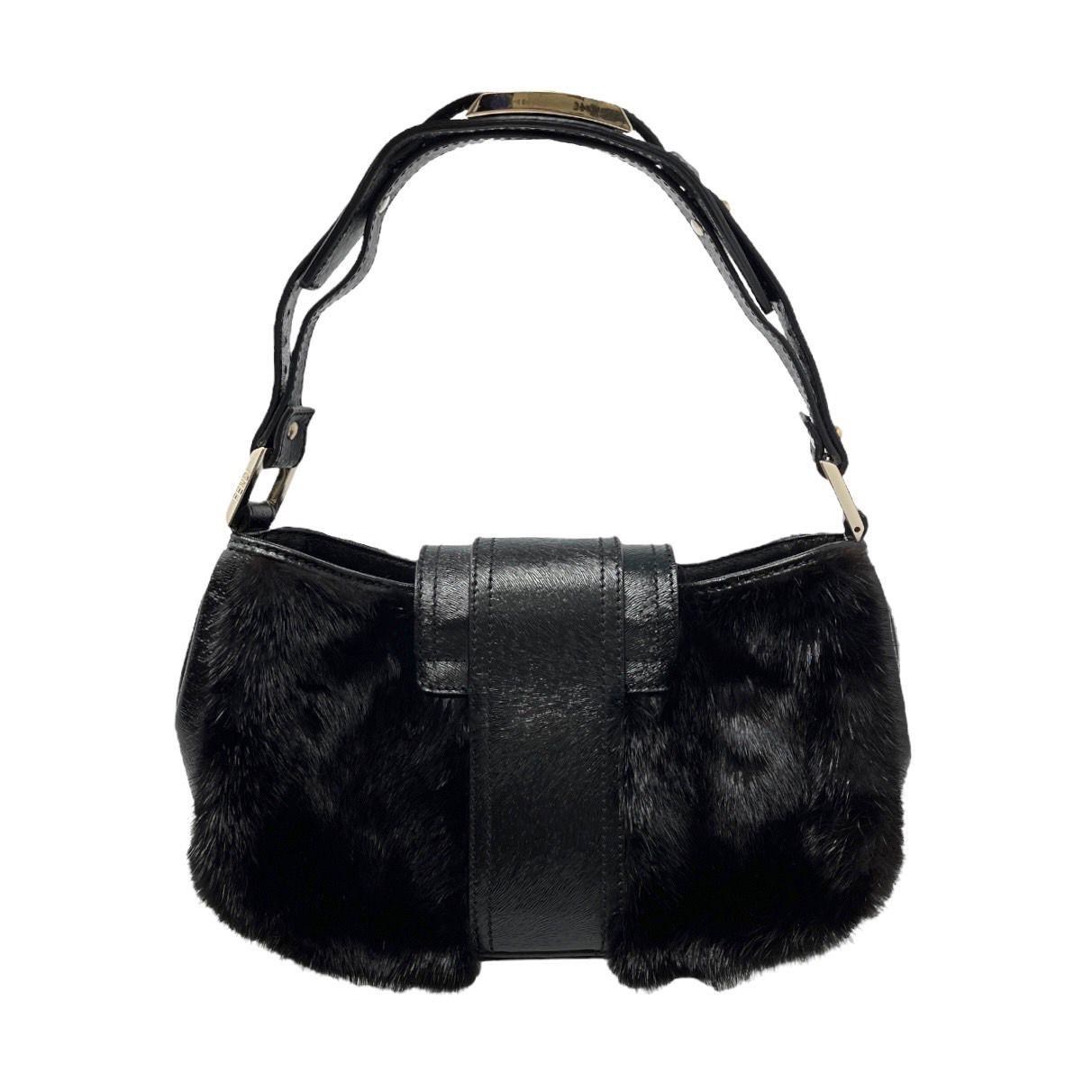 Fendi Black Fur Small Shoulder Bag – Treasures of NYC