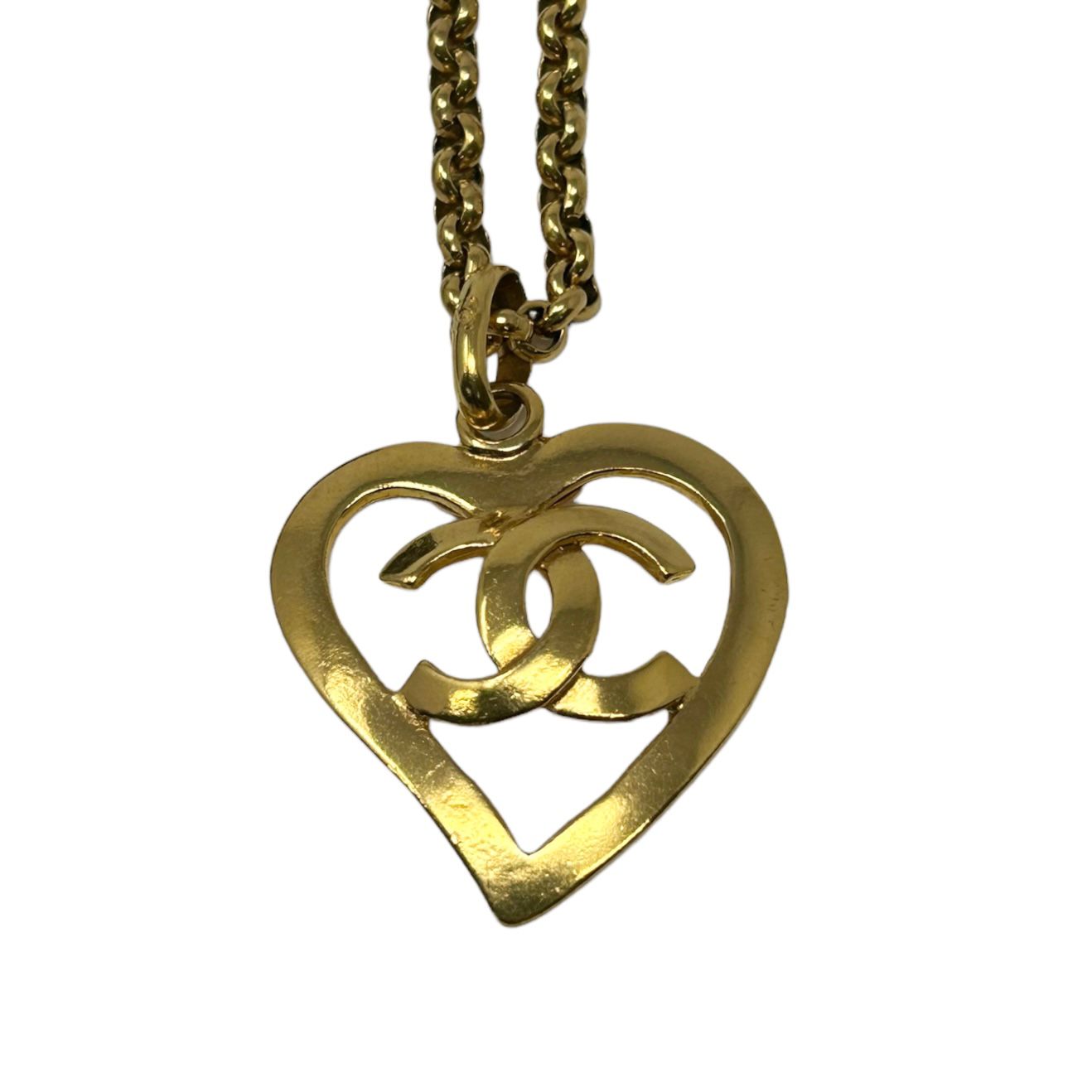 Chanel Gold Heart Logo Chain