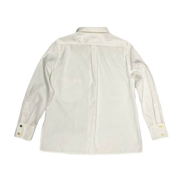 Chanel White Logo Button Down