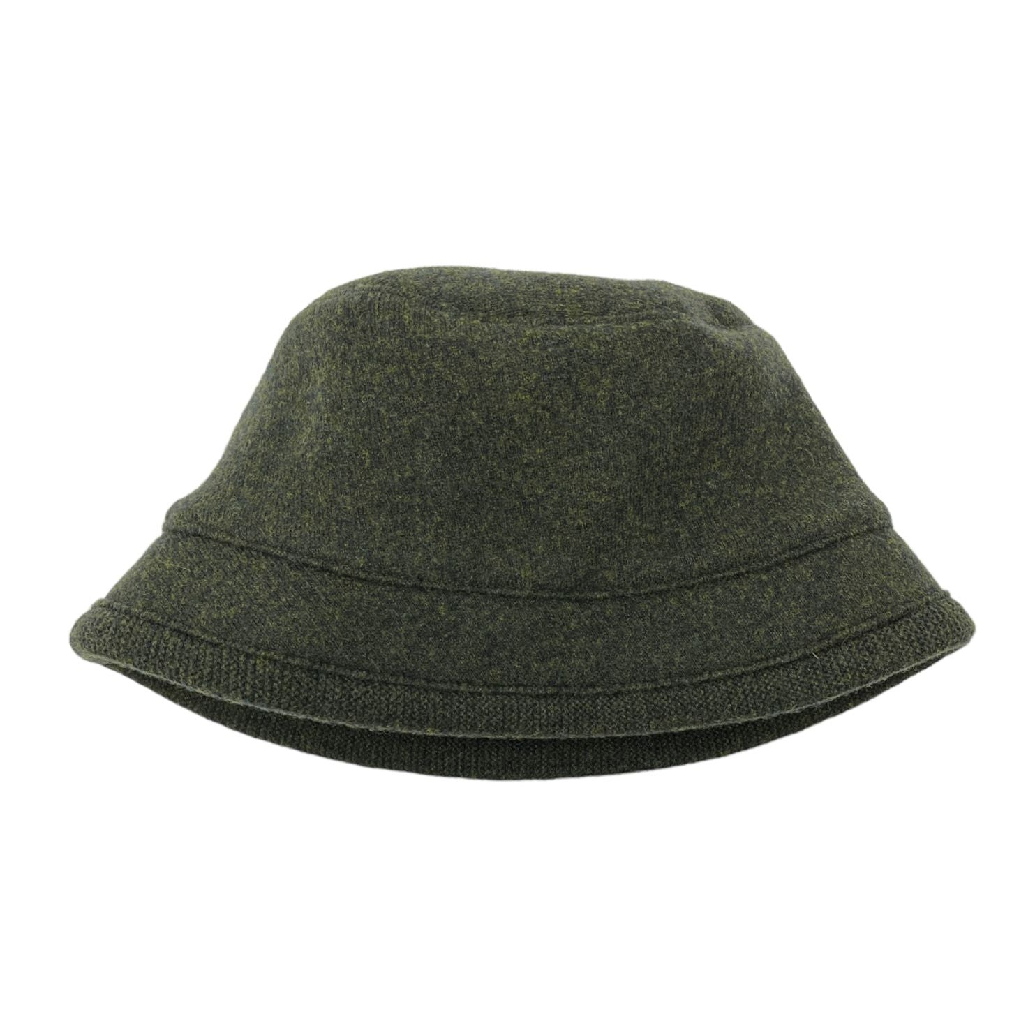 Chanel Green Wool Logo Bucket Hat