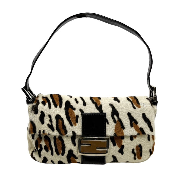 Fendi Cheetah Logo Baguette Bag