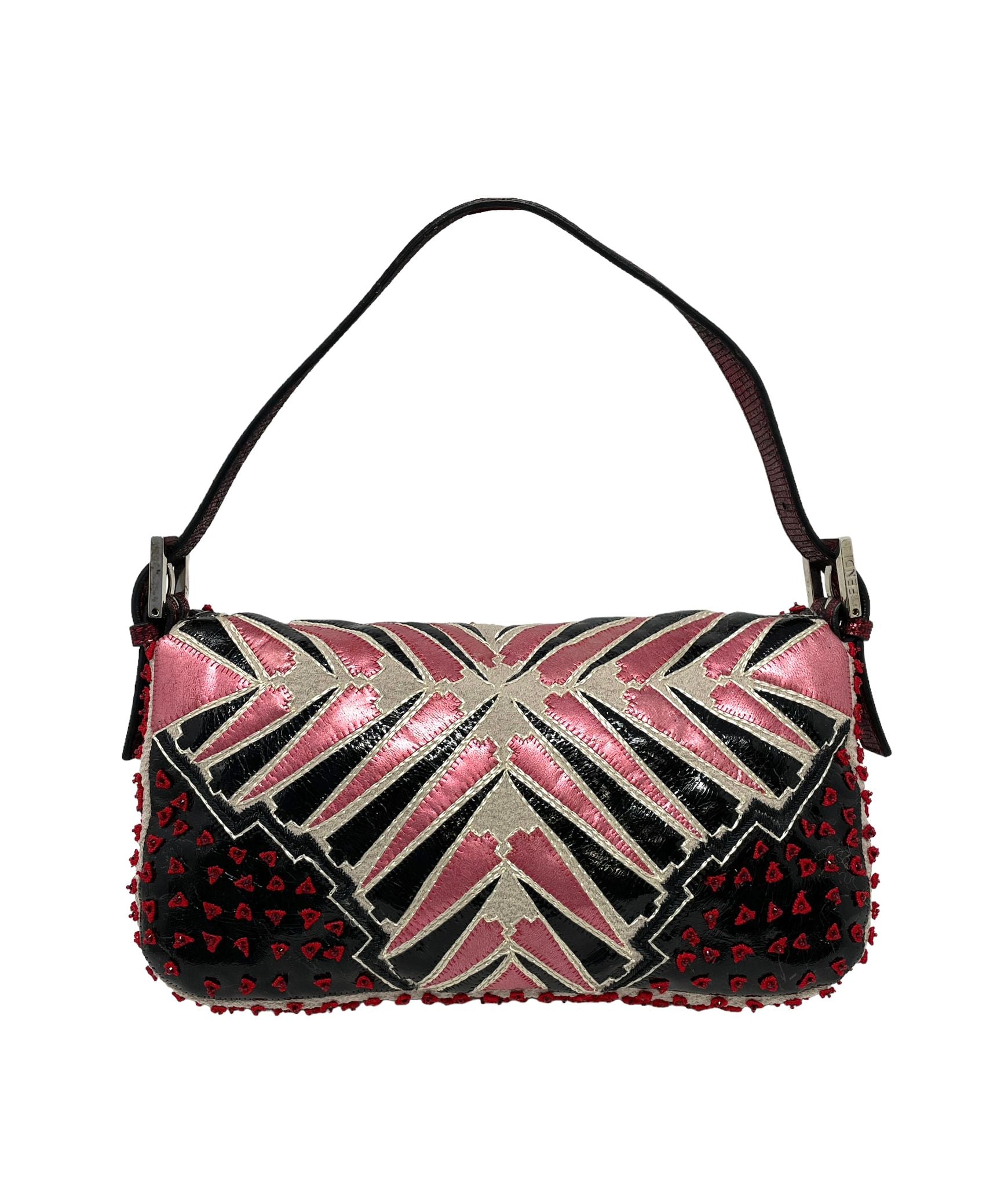 Fendi Multicolor Beaded Baguette Bag