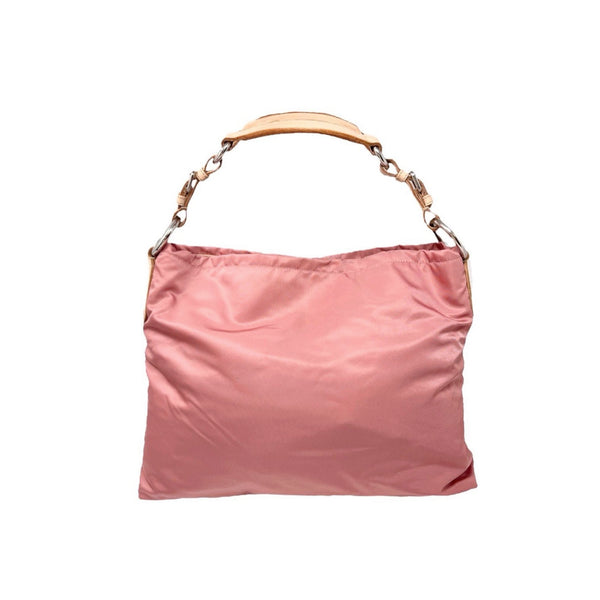 Prada Baby Pink Nylon Logo Shoulder Bag