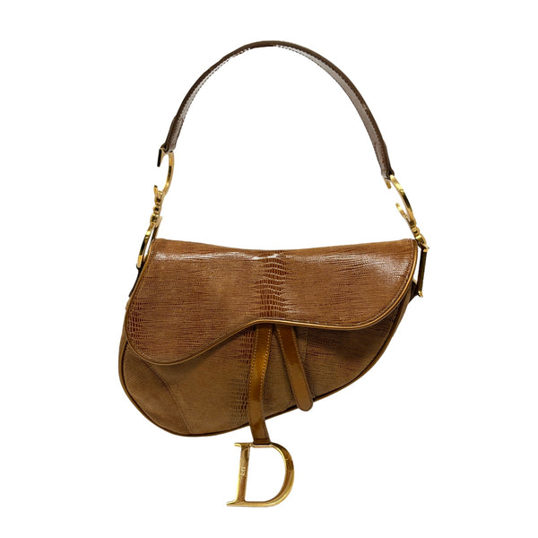 Dior Brown Embossed Saddle Bag – Treasures of NYC