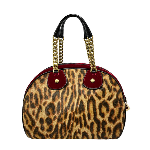 Dior Cheetah Calf Hair Bowler Bag