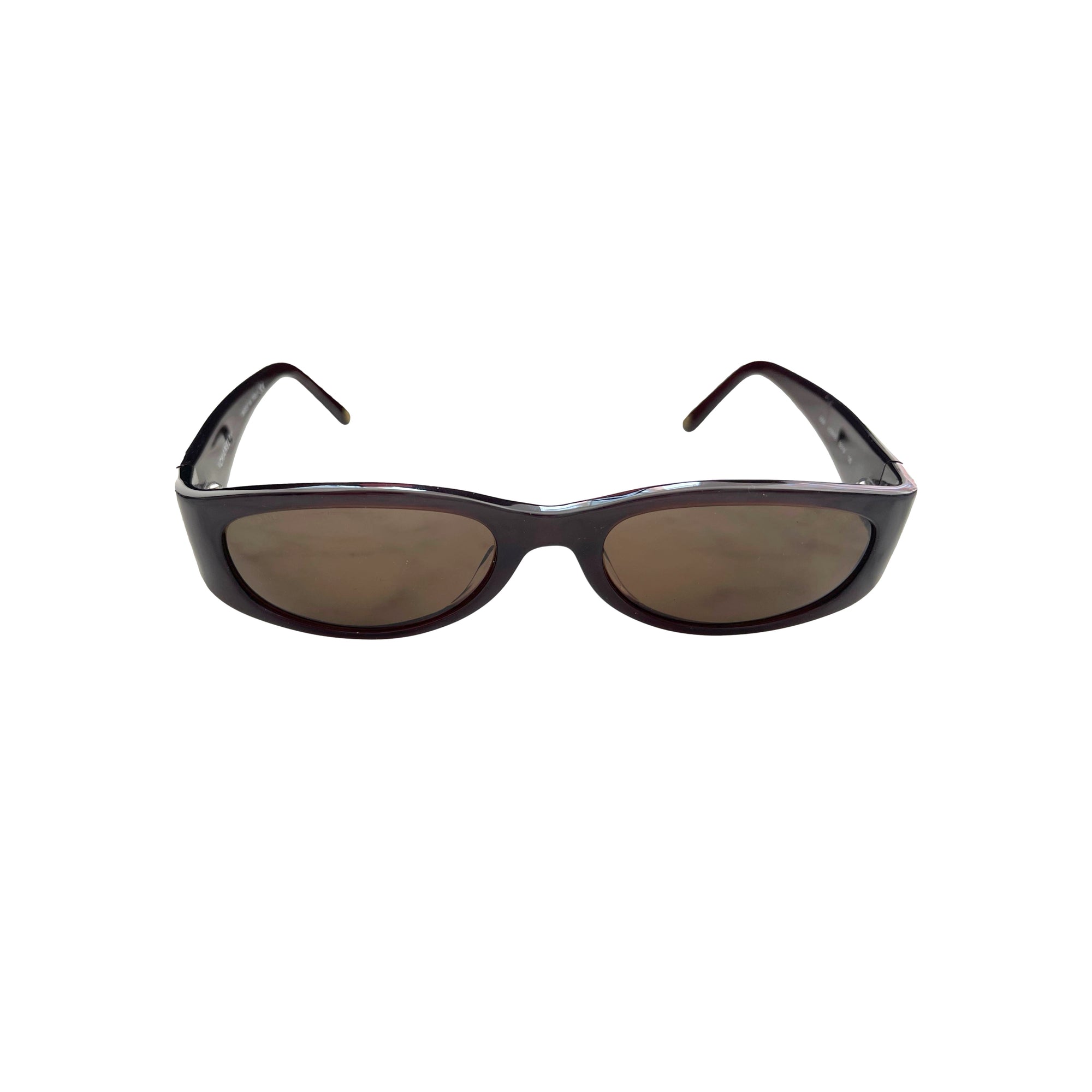 Chanel Brown Logo Mini Sunglasses