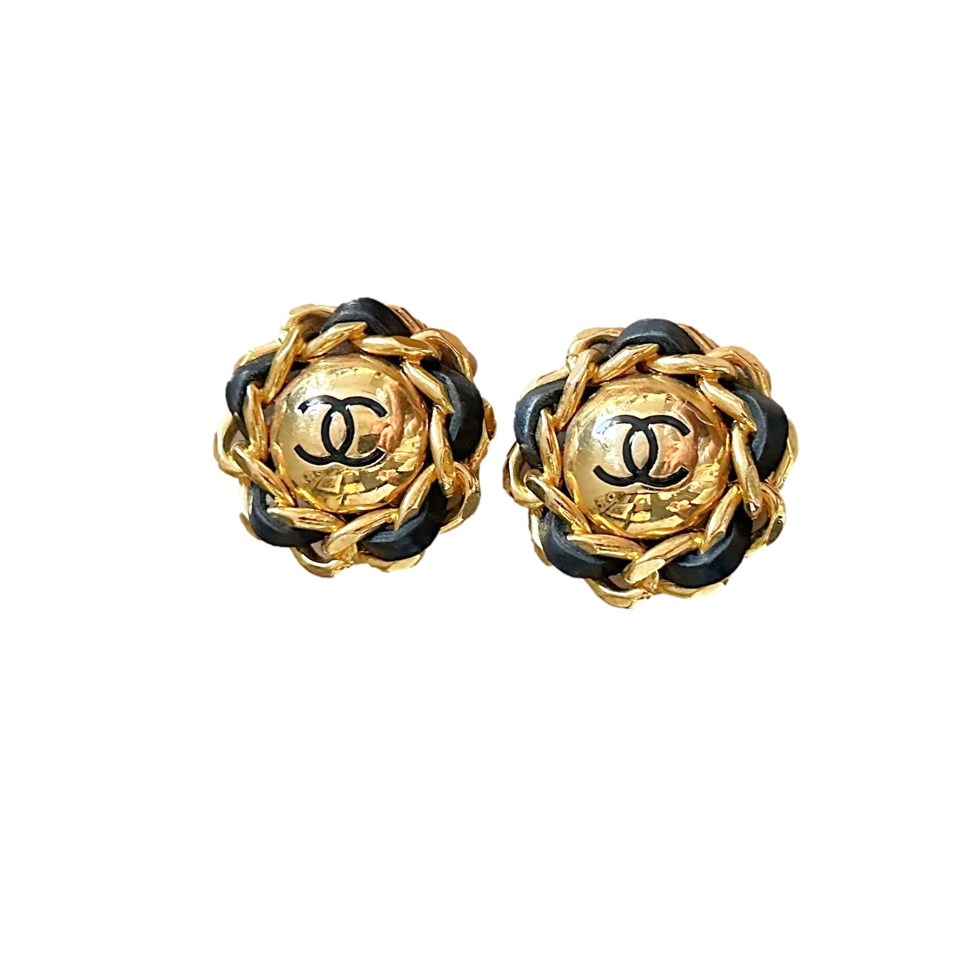Vintage Chanel CC Logo Clip Earrings