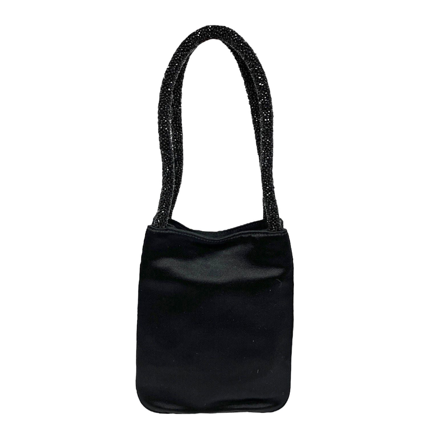 Gucci Black Satin Beaded Mini Bag